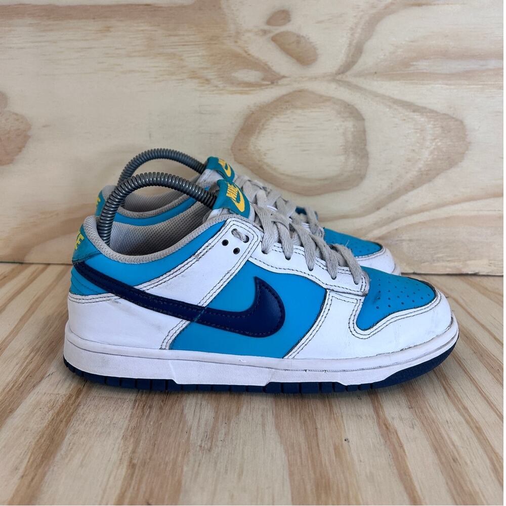 Nike - Dunk Low Dusty -Sneakers -White/Blue - kids Big Unisex -5.5Y - HF4794-345